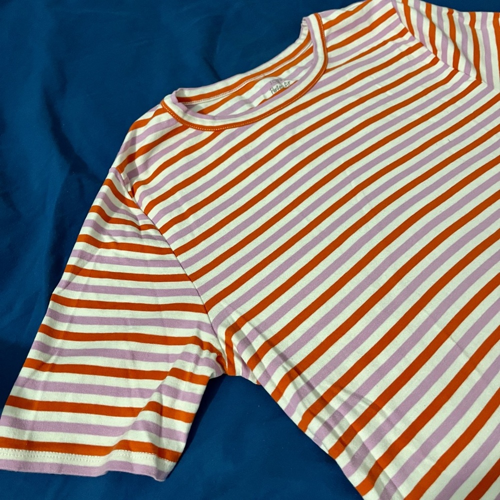 J Crew Perfect Fit Vibrant Striped Tee